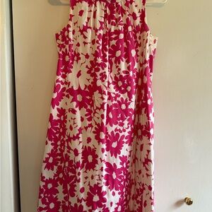 Talbots Pink and White Halter Sundress Resort Wear